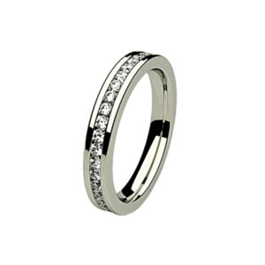 Alianza de oro blanco modelo Genova