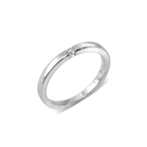 Anillo de pedida de plata de 1ª ley con diamante modelo Kate